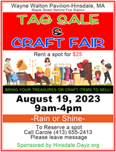 2023 TAG SALE FLYER
